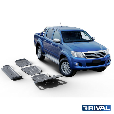 Juego de protecciones (Radiador, Motor, Caja de cambios, Caja de transferencia, Depósito de combustible) Toyota Hilux 2005-2011; 2011-2015; 2,5 l. / diesel